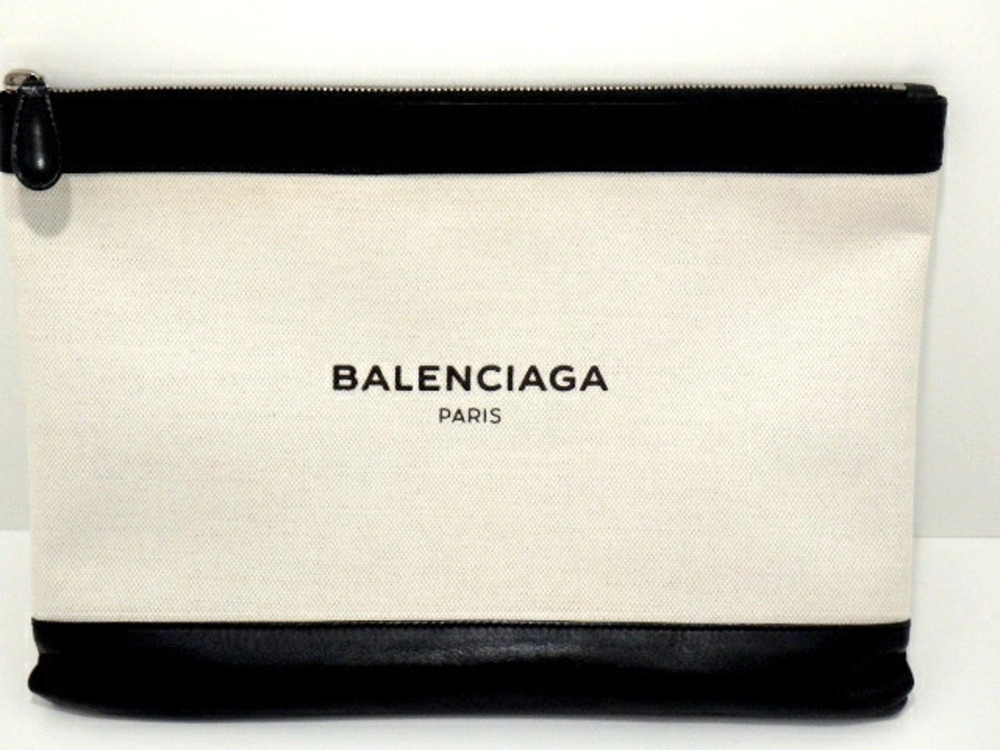 Balenciaga Clutch Bag Clip Canvas Calfskin